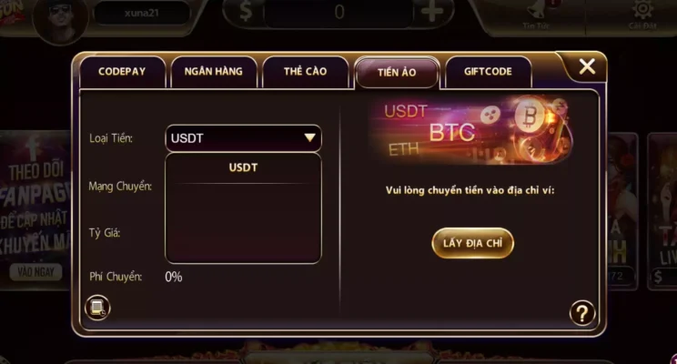 Nạp tiền theo đúng quy định của cổng game